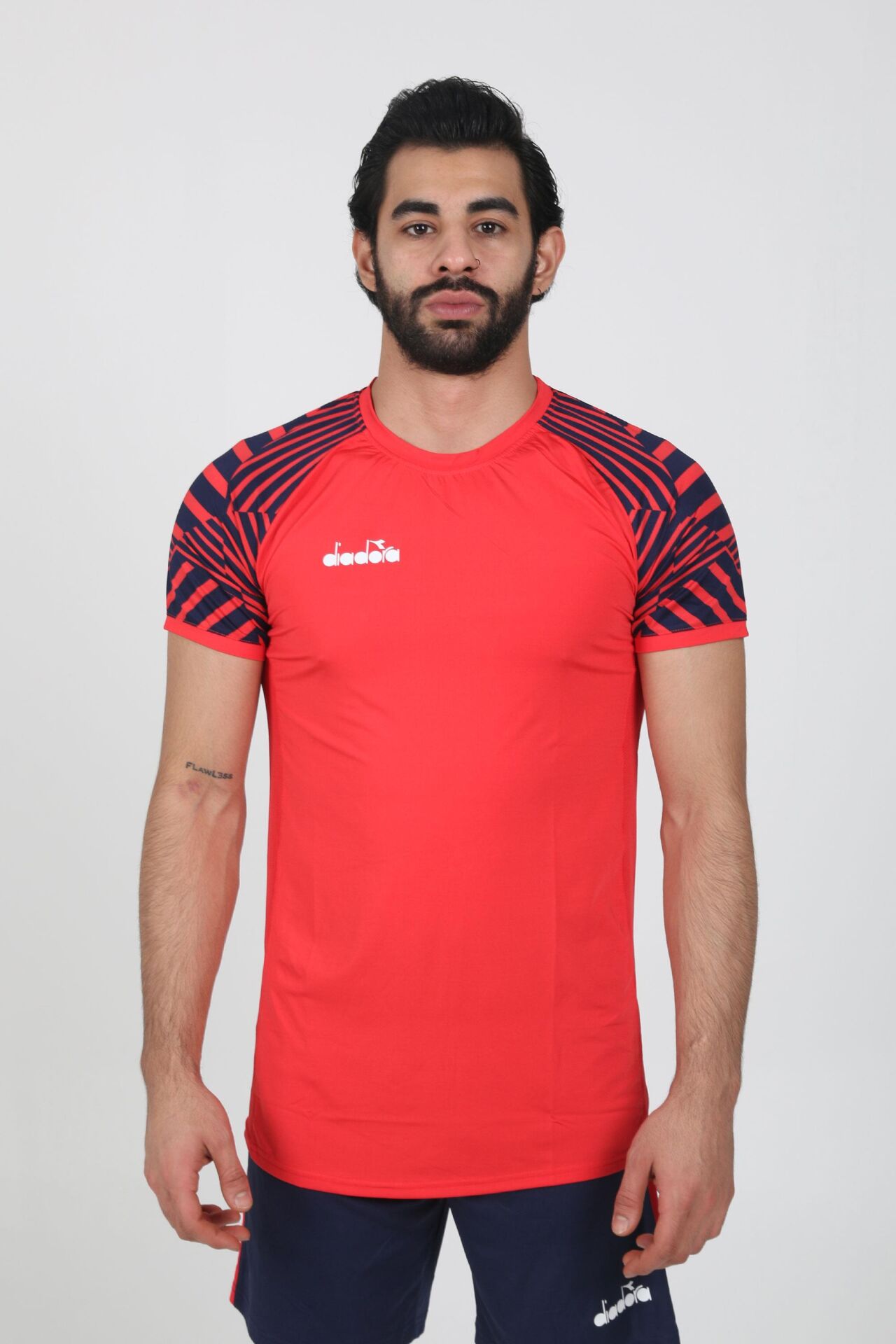 Derby Tişört Kırmızı Lacivert