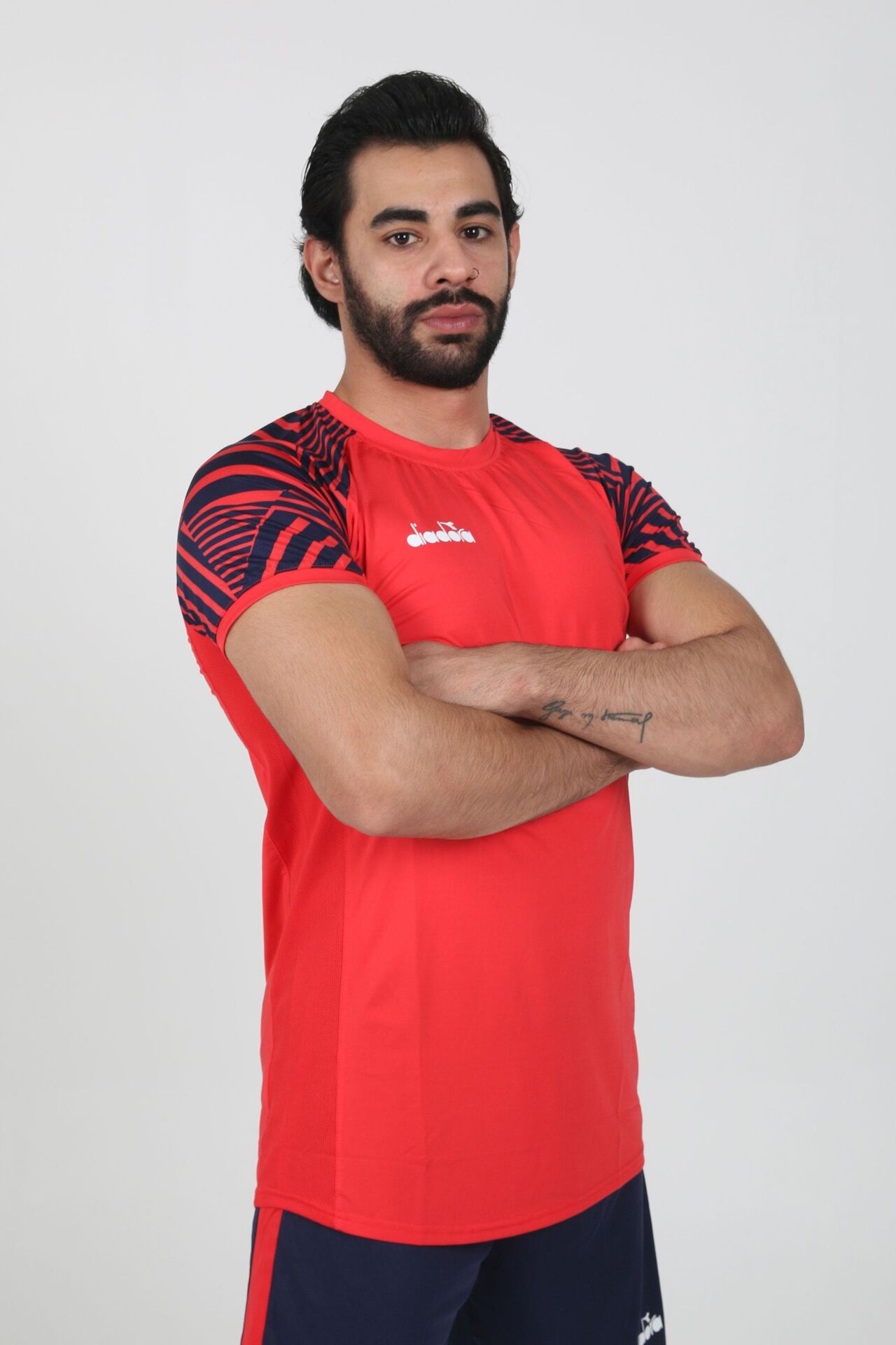 Derby Tişört Kırmızı Lacivert