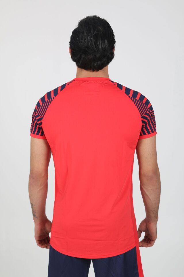 Derby Tişört Kırmızı Lacivert