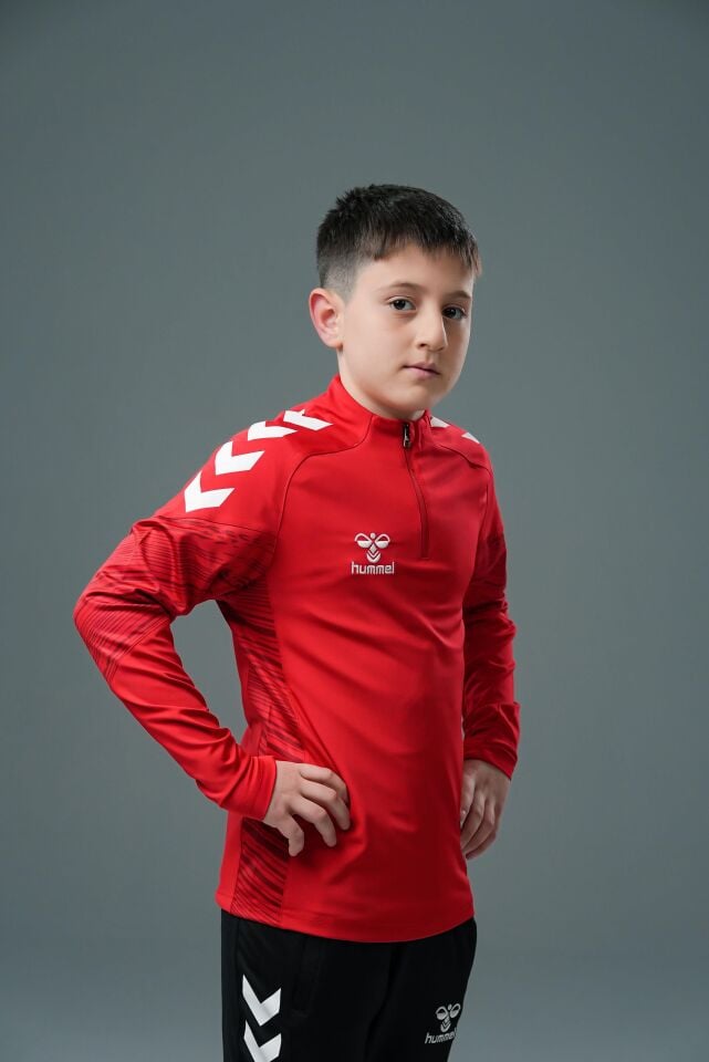 Hummel Line Antrenman Eşofman Üstü Kırmızı Jr