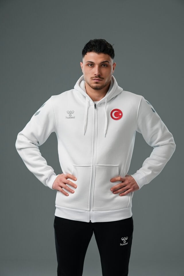 Armin Milli Takım Pamuklu Eşofman Üstü Beyaz