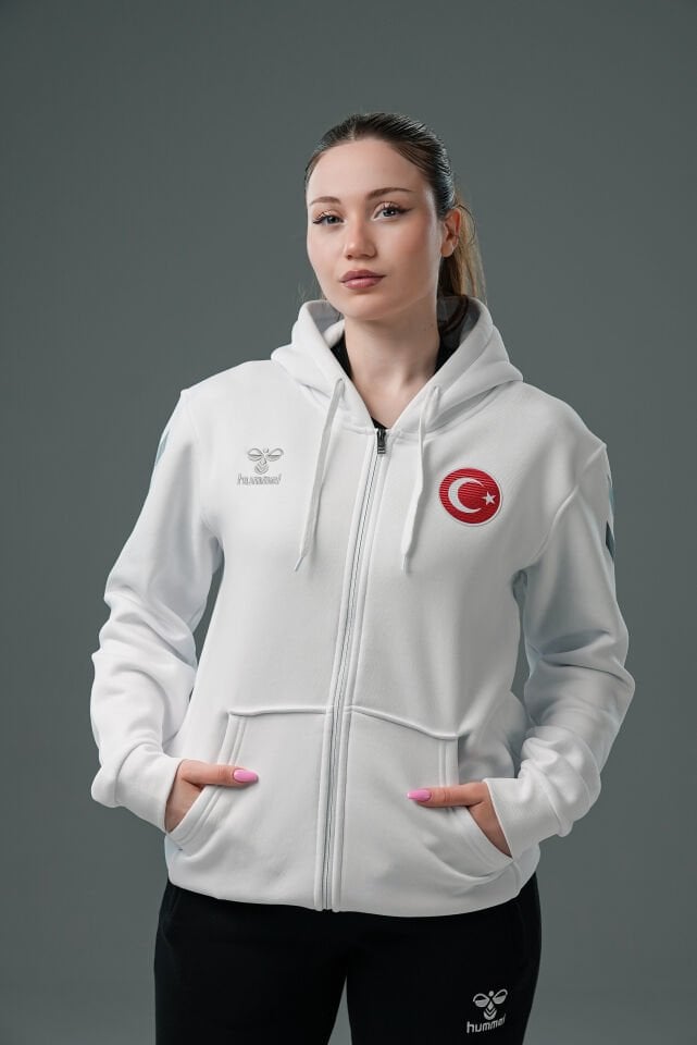 Armin Milli Takım Pamuklu Eşofman Üstü Beyaz