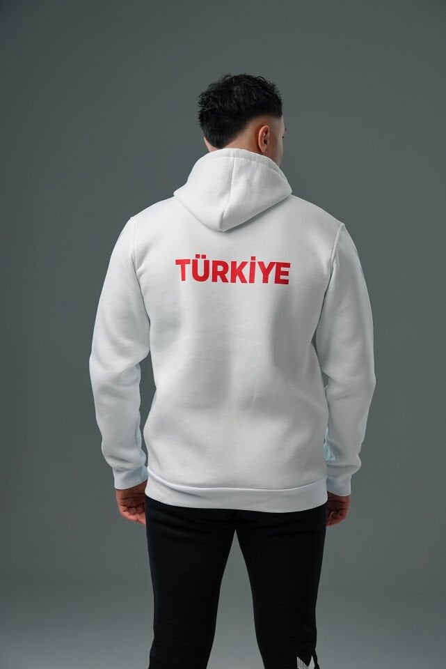 Armin Milli Takım Pamuklu Eşofman Üstü Beyaz