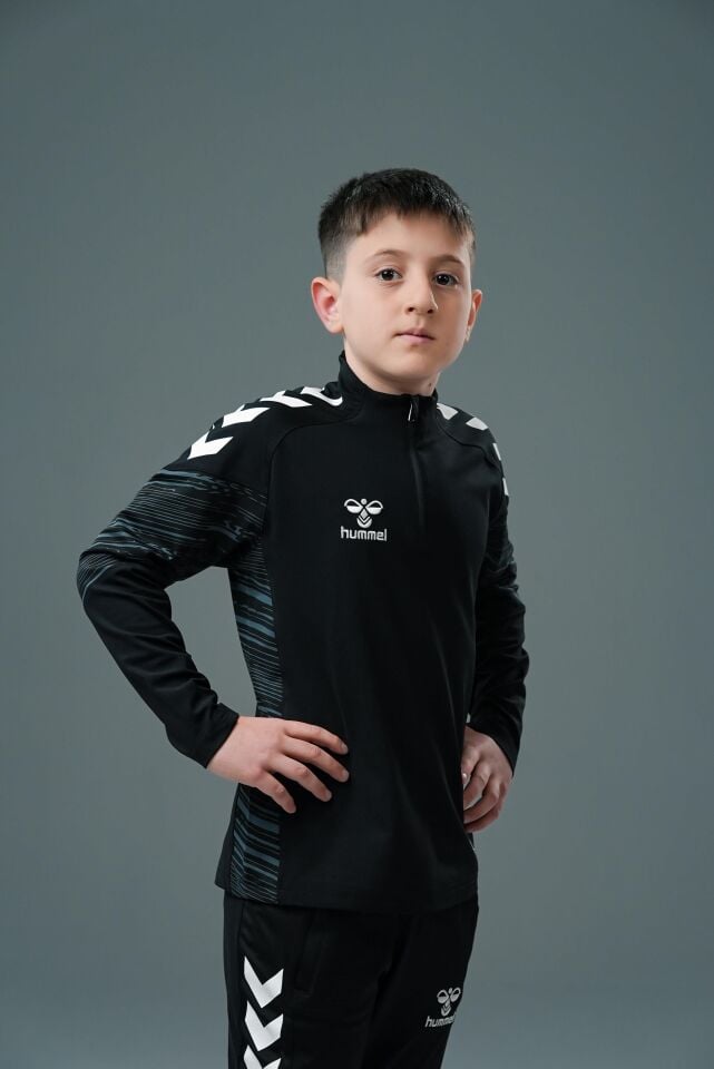 Hummel Line Antrenman Eşofman Üstü Siyah Jr