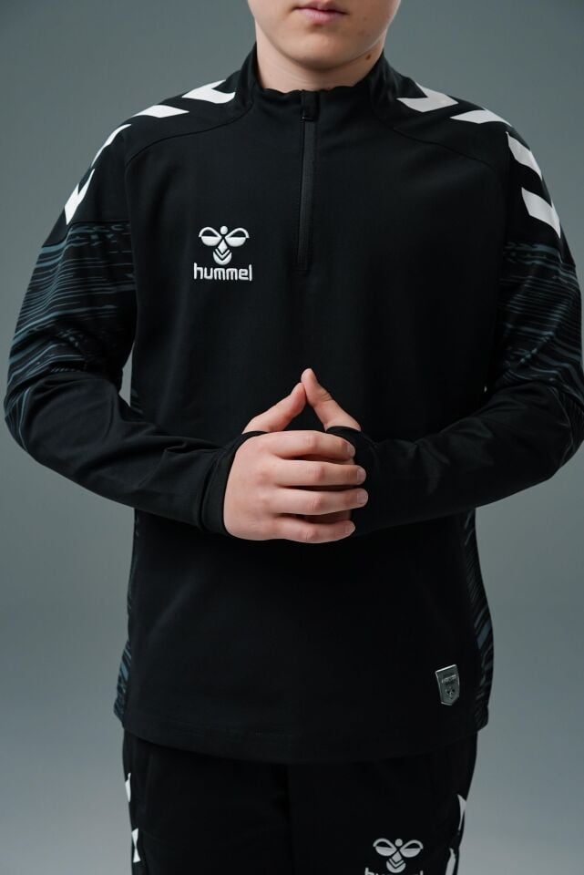 Hummel Line Antrenman Eşofman Üstü Siyah Çocuk