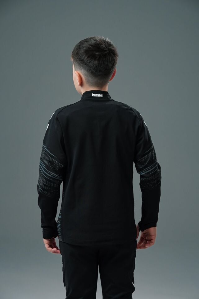 Hummel Line Antrenman Eşofman Üstü Siyah Çocuk