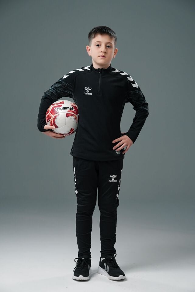 Hummel Line Antrenman Eşofman Üstü Siyah Çocuk