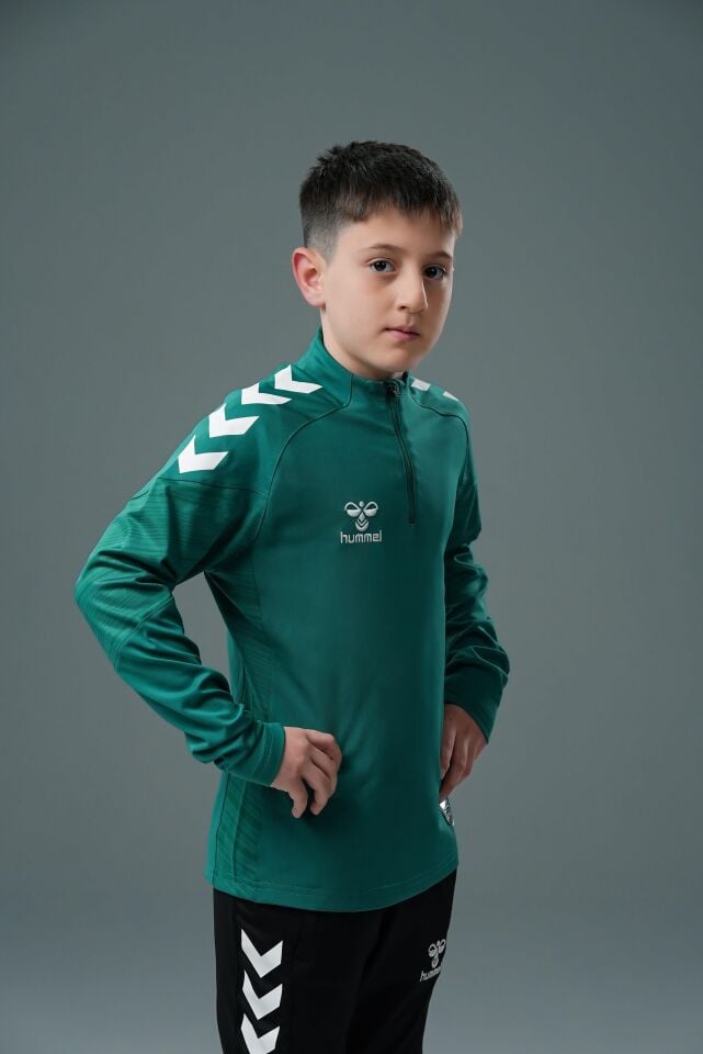 Hummel Line Antrenman Eşofman Üstü Yeşil Jr