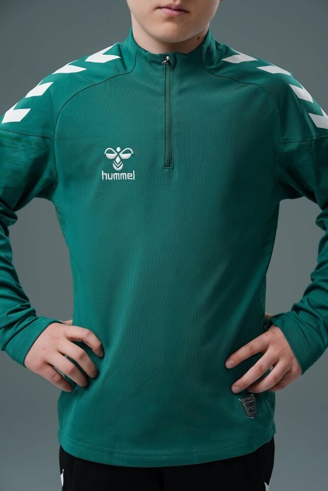 Hummel Line Antrenman Eşofman Üstü Yeşil Jr