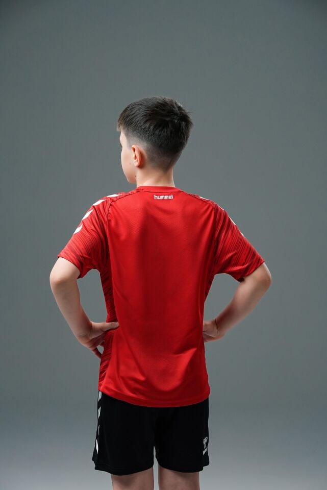 Hummel Line Antrenman Tişört Kırmızı Çocuk