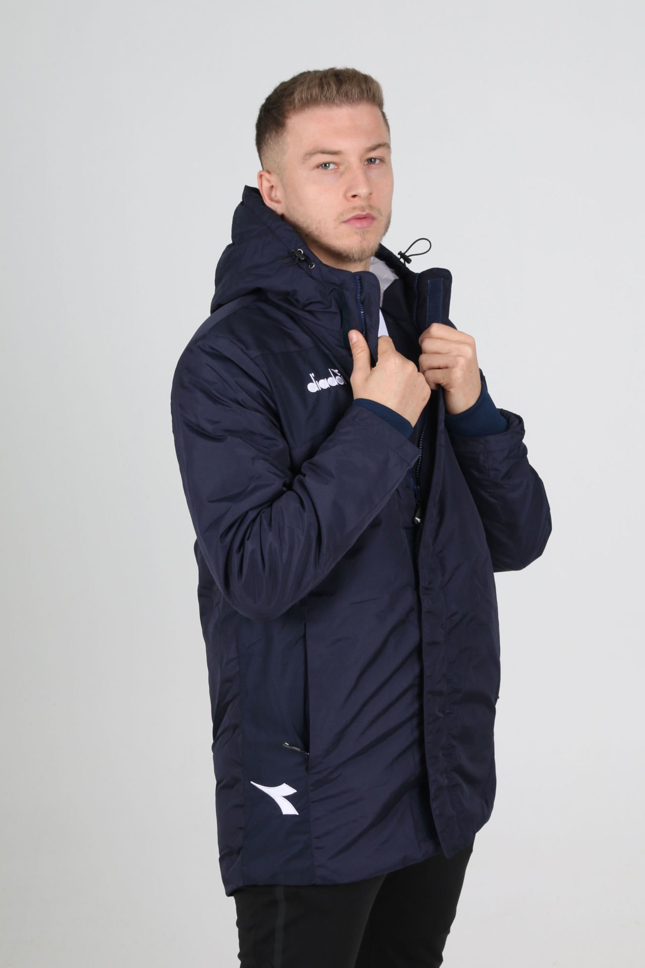 On WATERPROOF ANORAK メンズ L ネイビー Diadora Forza Anorak Uzun Mont Lacivert | CRS Spor
