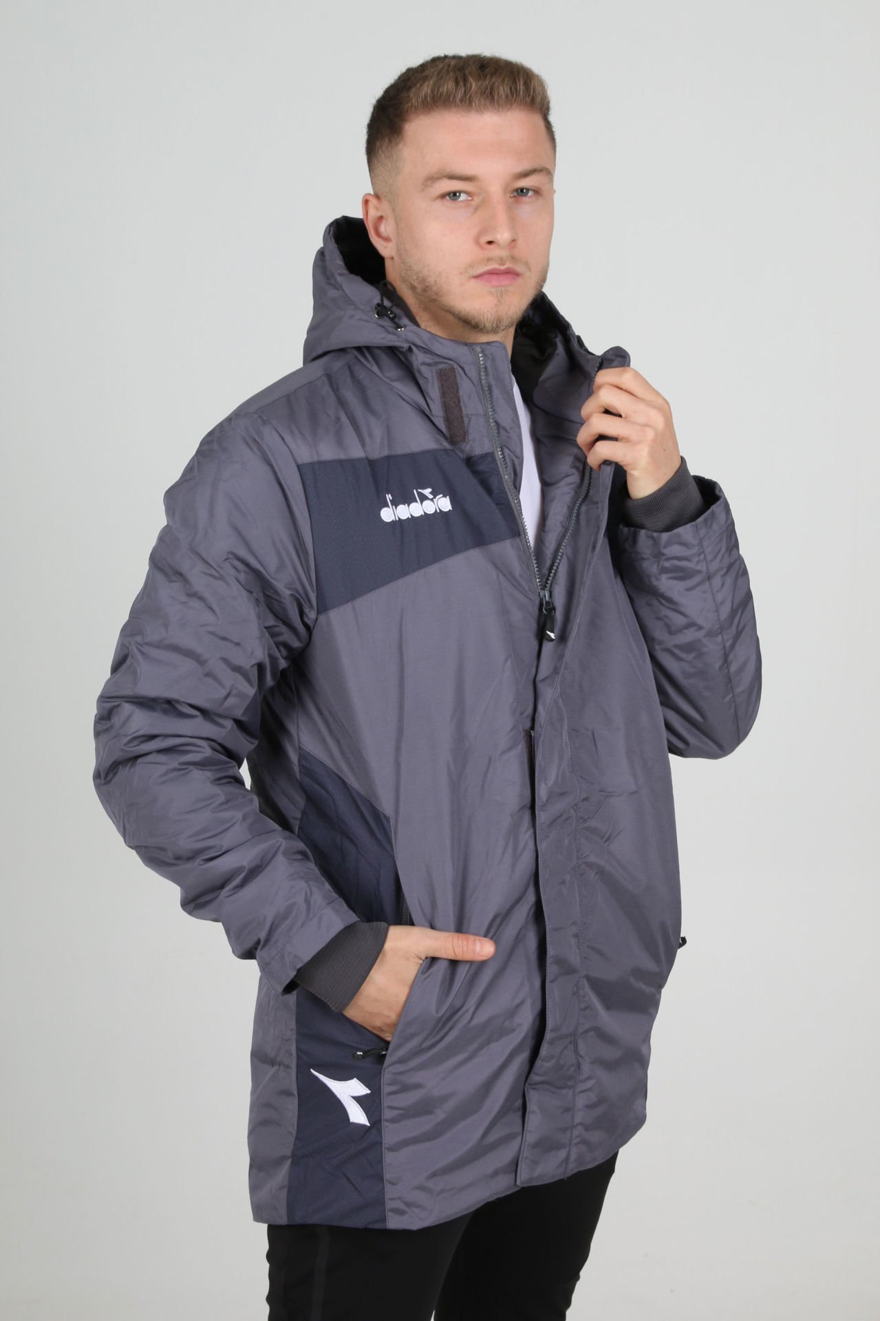 Diadora Forza Anorak Uzun Mont Antrasit | CRS Spor