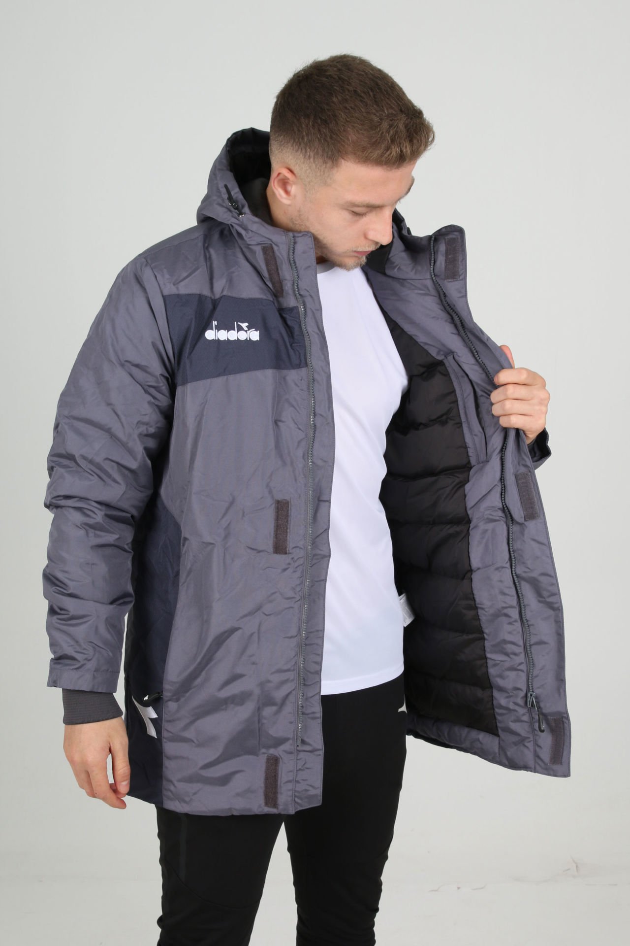 Diadora Forza Anorak Uzun Mont Antrasit | CRS Spor