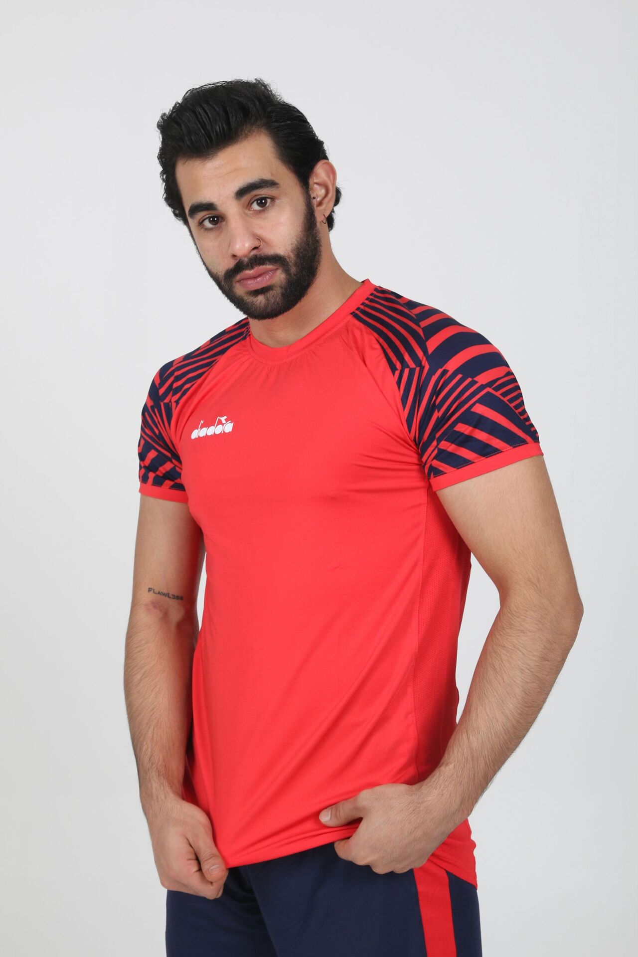 Derby Tişört Kırmızı Lacivert