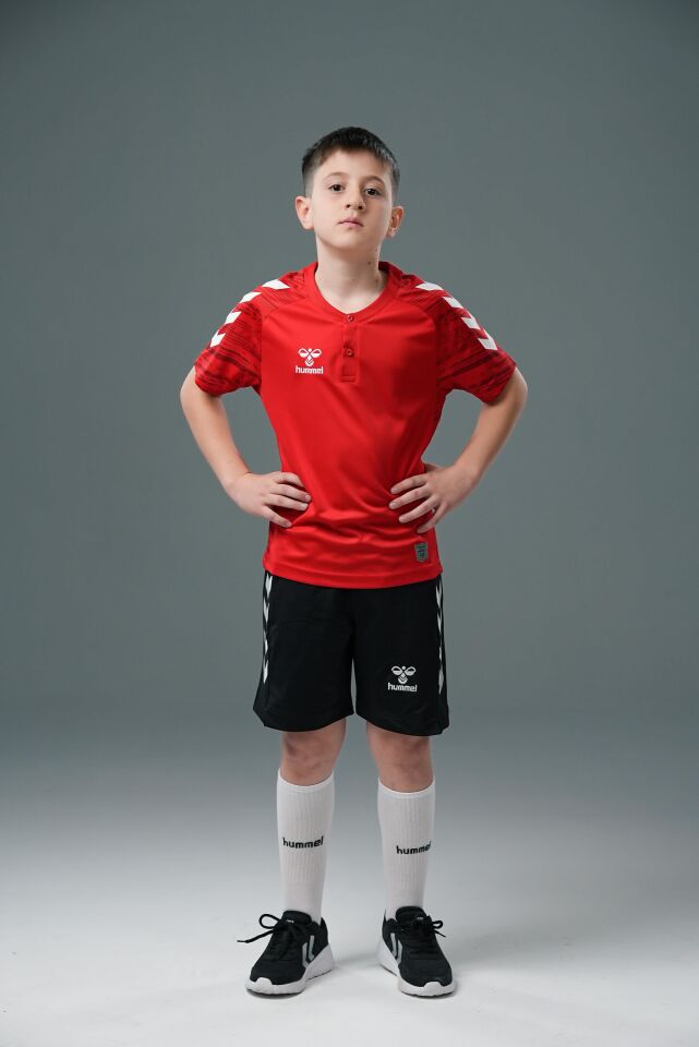 Hummel Line Kamp Tişört Kırmızı Çocuk