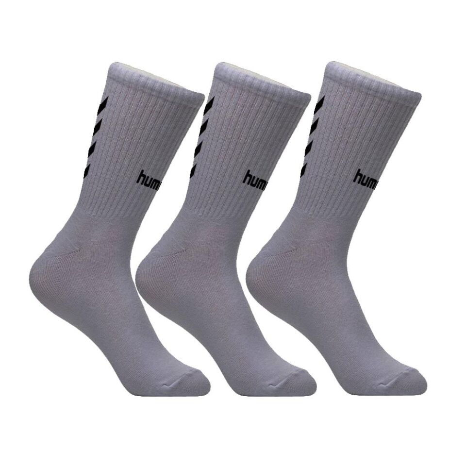 Hummel Maxı Antrenman Çorabı Gri 3 lü Paket