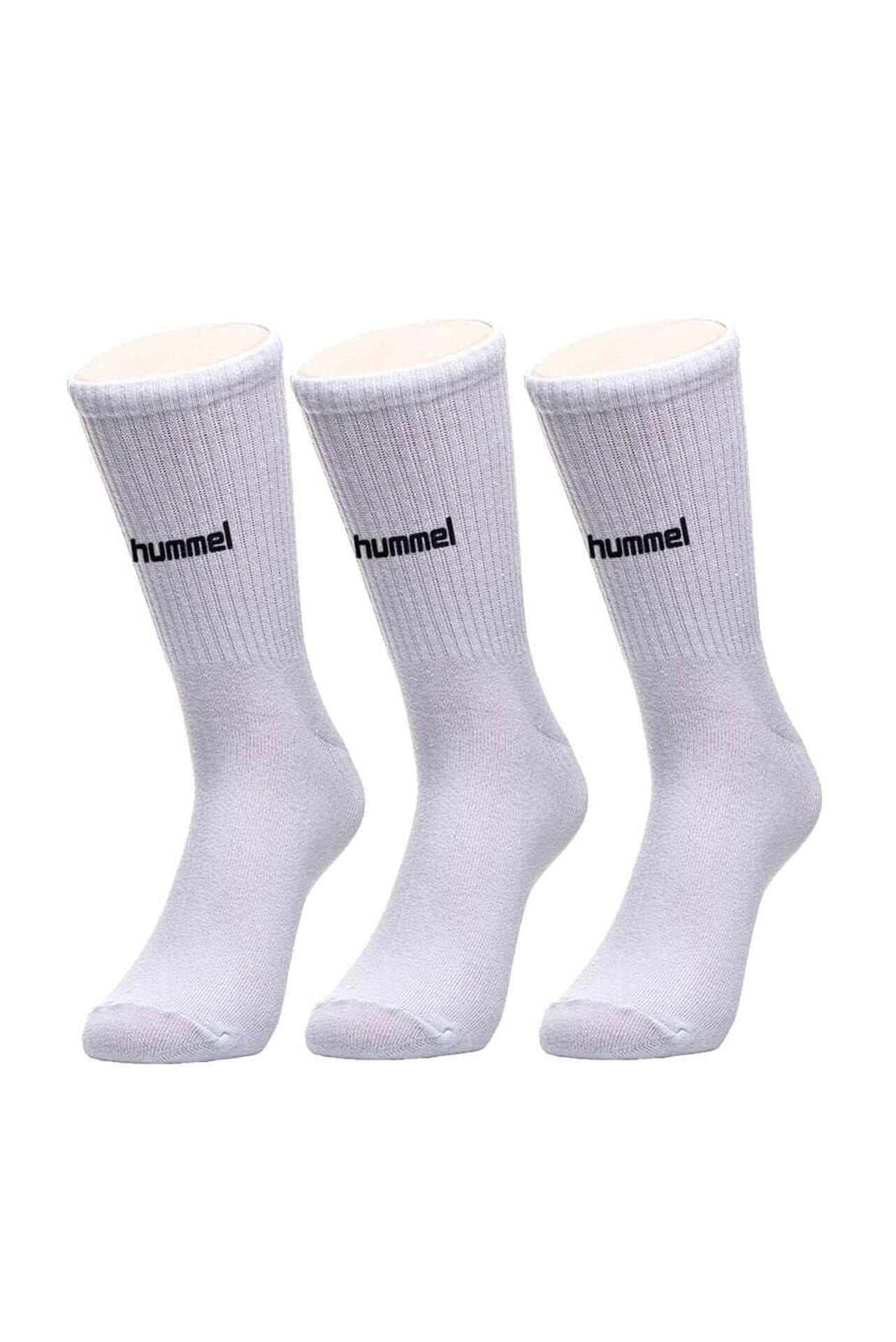 Hummel Maxi Antrenman Çorabı Beyaz 3 lü Paket