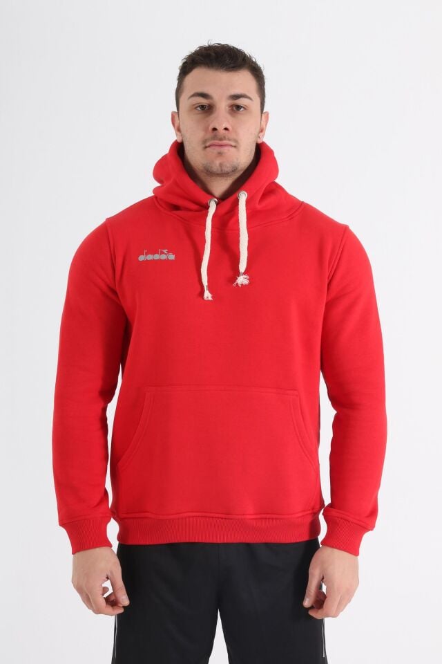 Diadora Harle Kanguru Cepli Sweatshirt Kırmızı