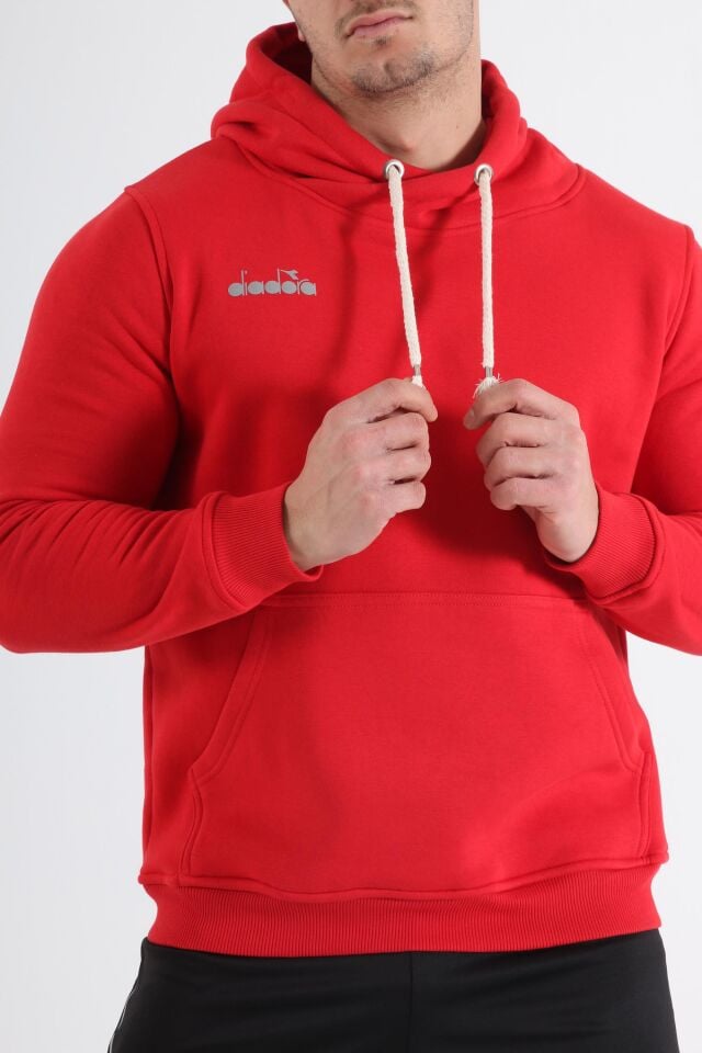 Diadora Harle Kanguru Cepli Sweatshirt Kırmızı