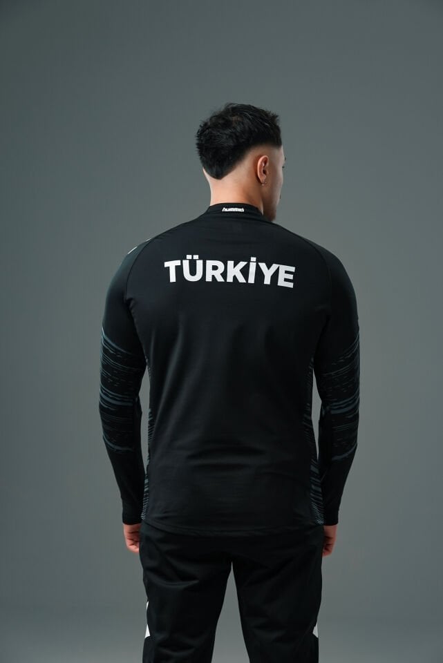 Milli Takım Line Antrenman Eşofman Üstü Siyah