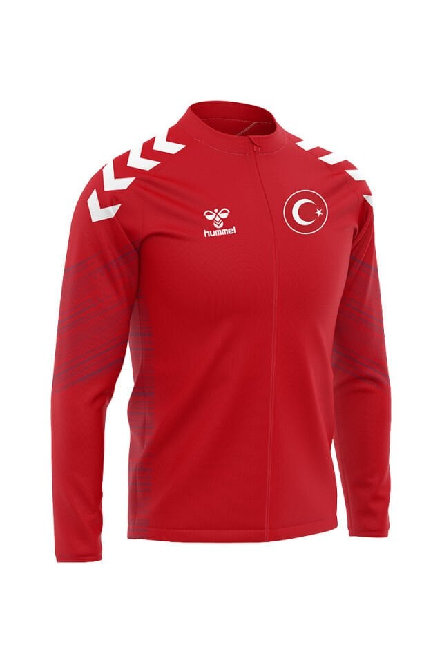 Milli Takım Line Kamp Eşofman Üstü Kırmızı