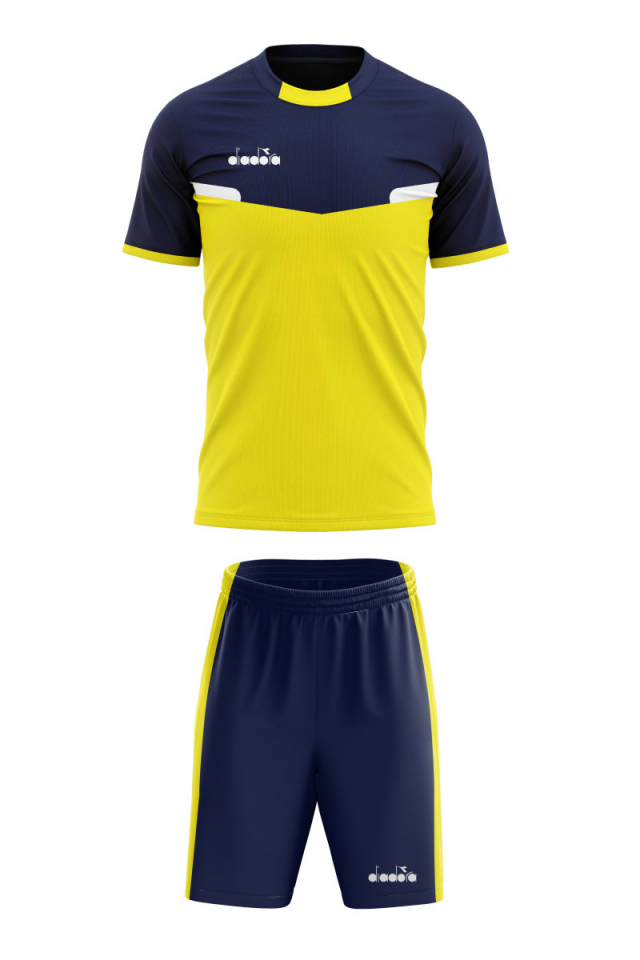 Diadora Alpha Erkek T-Shirt Şort Takım Sarı Lacivert