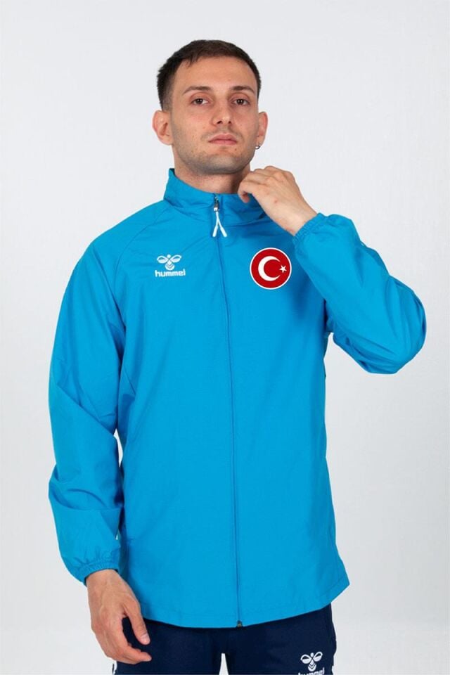 Hummel Line Milli Takım Yağmurluk Turkuaz