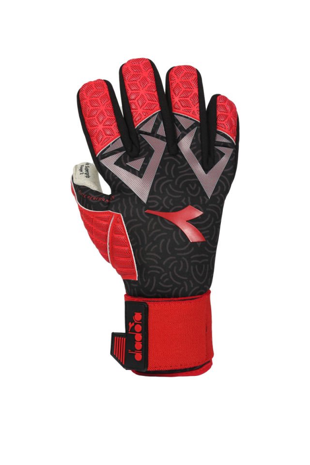 Diadora Supergrip Finger 2 Kaleci Eldiveni(DG-301) Siyah-Kırmızı