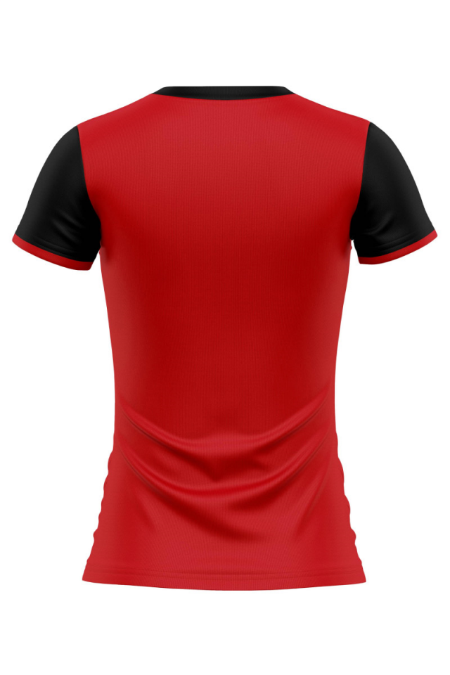 Diadora Aris Kadın T-Shirt Siyah Kırmızı