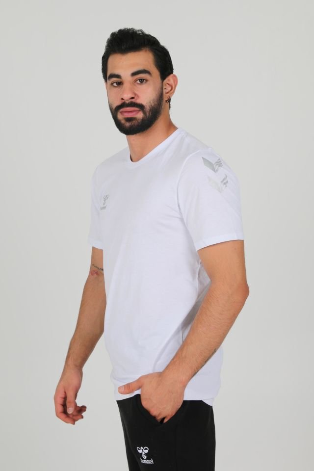 Armin Pamuklu Bisiklet Yaka Tişört Beyaz
