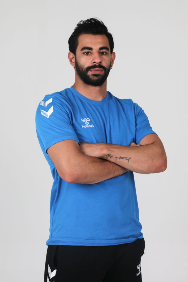 Armin Pamuklu Bisiklet Yaka Tişört Saks Mavi | CRS Spor