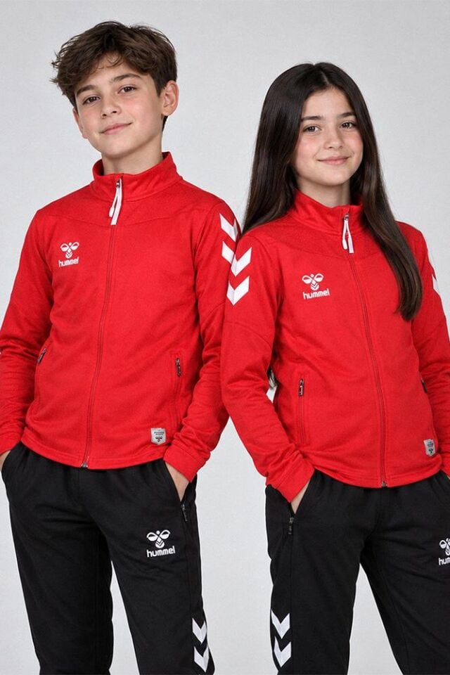Hummel Oregon Çocuk Kamp Eşofman Üstü Kırmızı