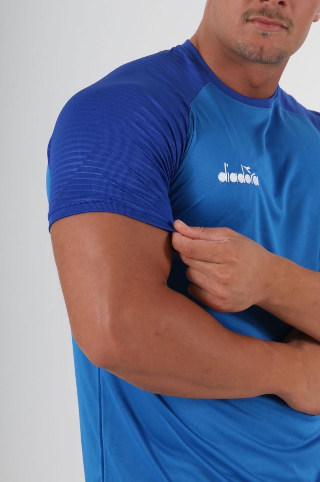 Premium Antrenman Tişört Saks Mavi