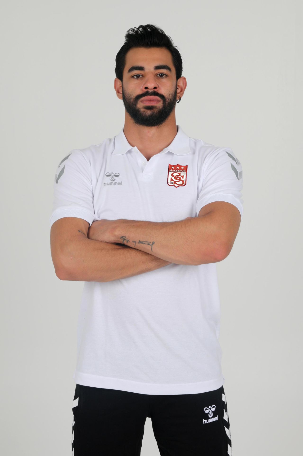 Armin Pamuklu Polo Yaka Tişört Beyaz Sivasspor