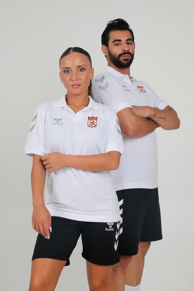Armin Pamuklu Polo Yaka Tişört Beyaz Sivasspor