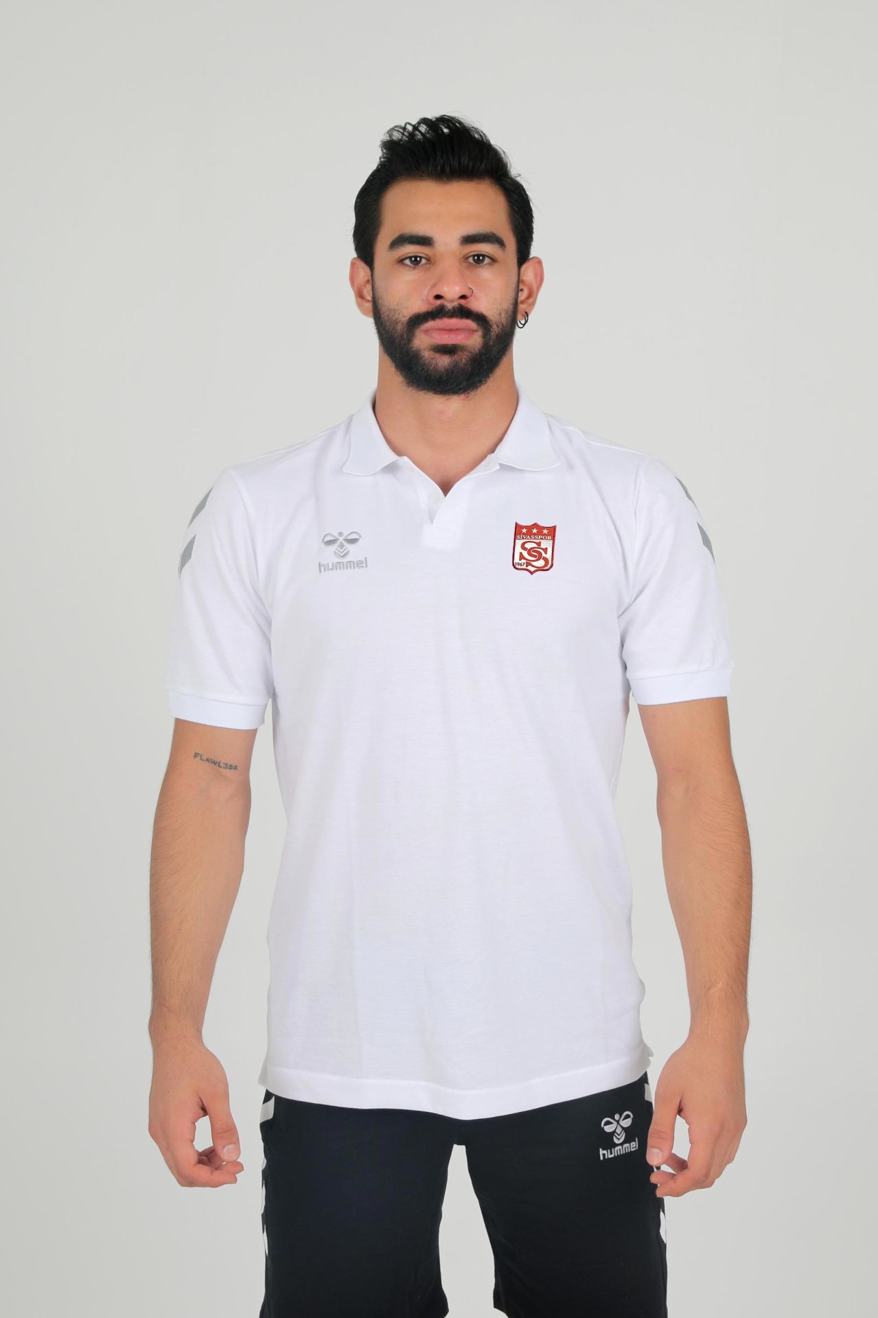 Armin Pamuklu Polo Yaka Tişört Beyaz Sivasspor