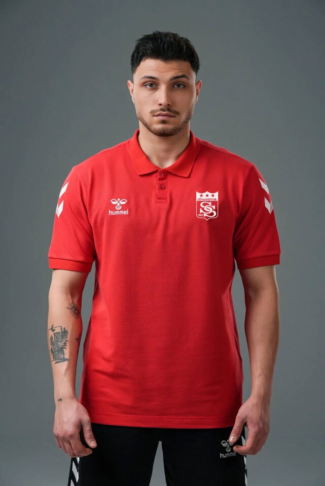 Armin Pamuklu Polo Yaka Tişört Kırmızı Sivasspor