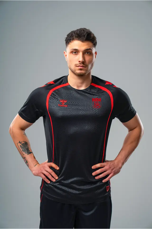 Hummel Sivasspor Target Antrenman Tişört Siyah-Kırmızı