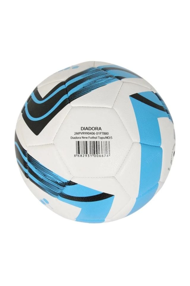 New Futbol Topu Beyaz Siyah Mavi No 4