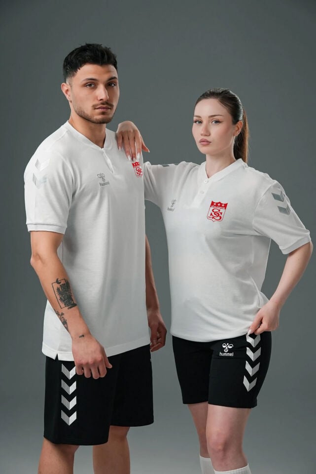 Armin Pamuklu Bebe Yaka Tişört Beyaz Sivasspor
