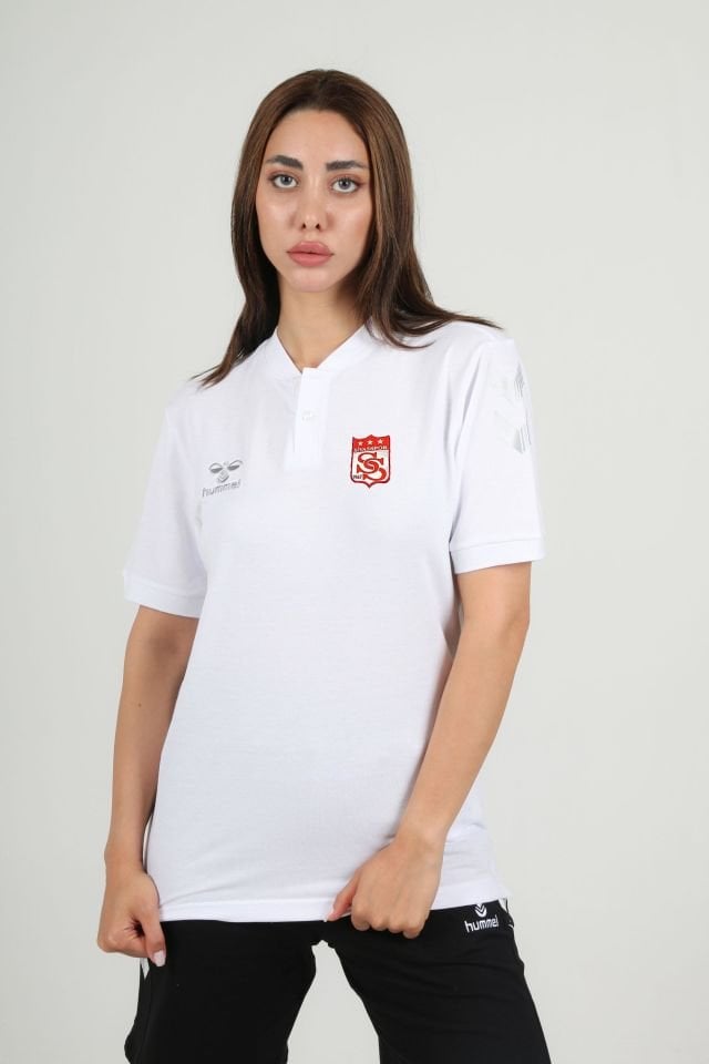 Armin Pamuklu Bebe Yaka Tişört Beyaz Sivasspor