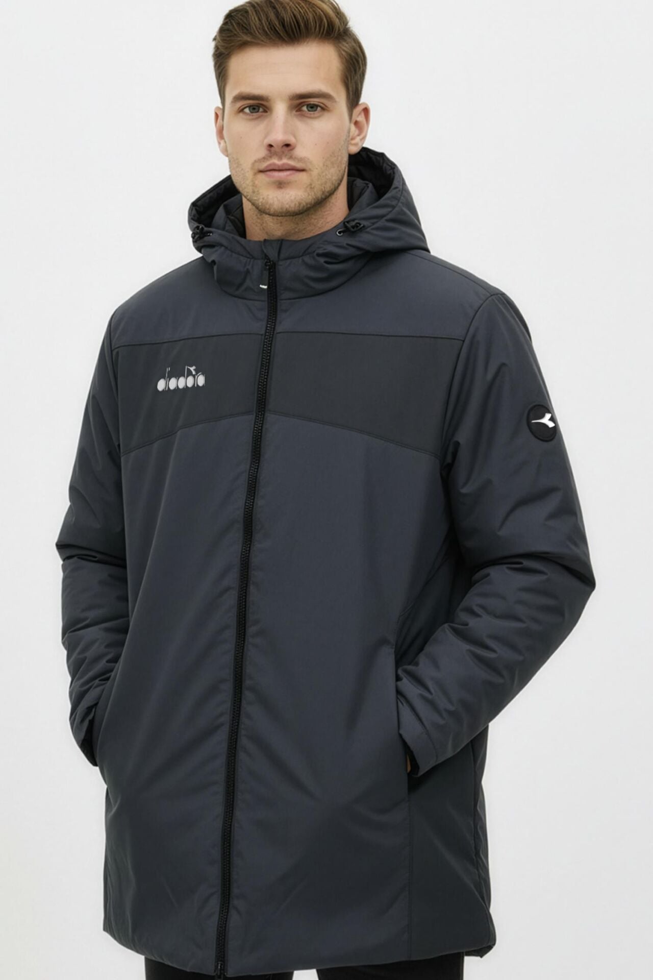 Diadora Alto Anorak Uzun Mont Antrasit