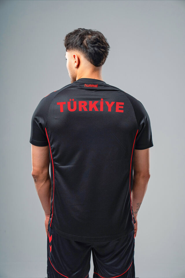Hummel Target Milli Takım Antrenman Tişört Kırmızı- Siyah