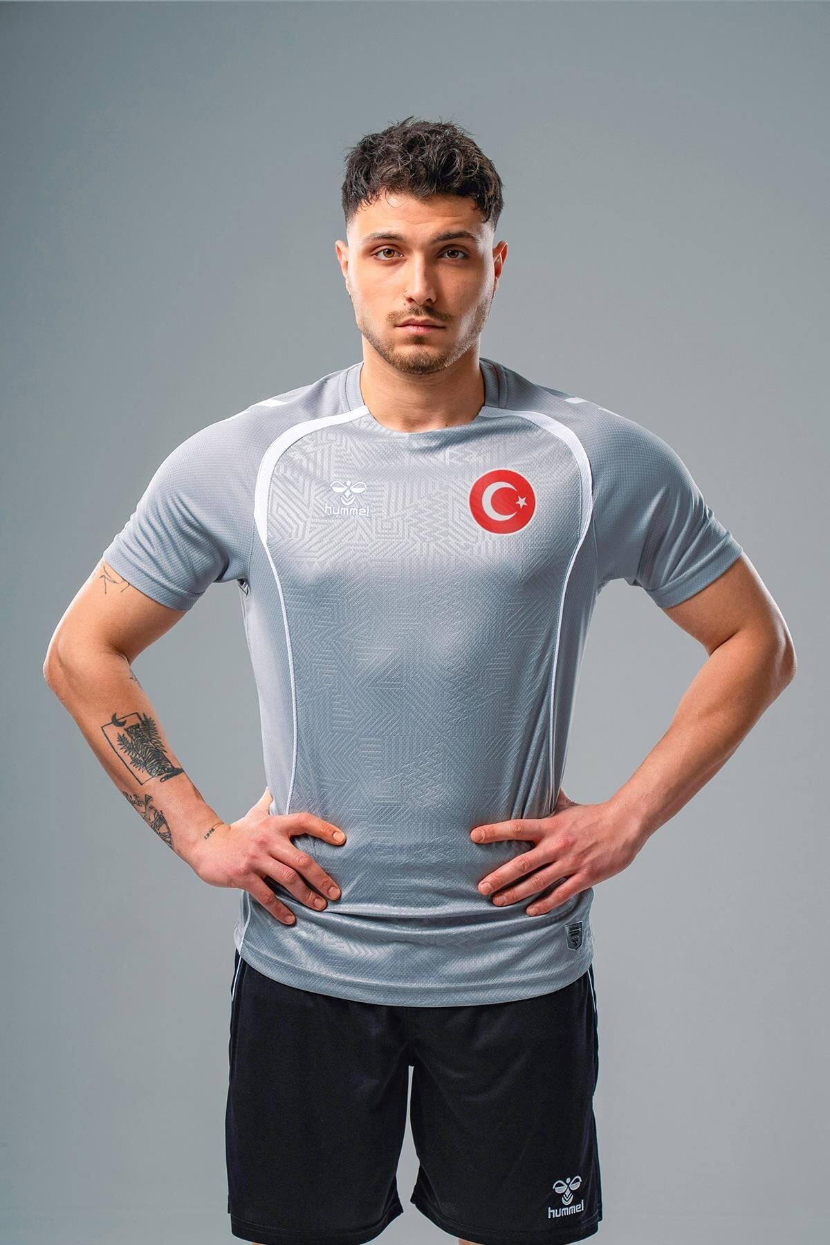 Hummel Target Milli Takım Antrenman Tişört Gri