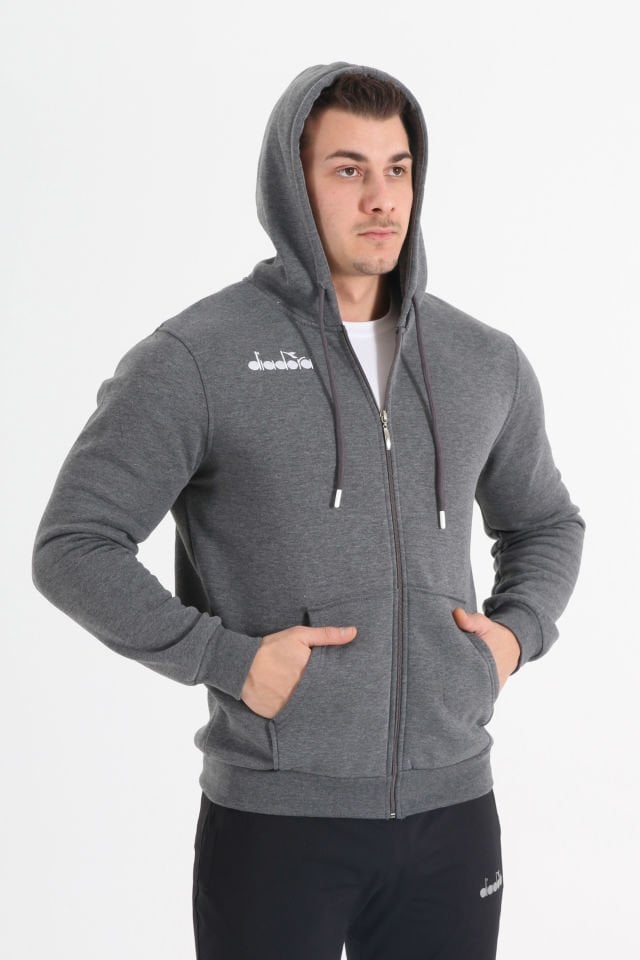 Diadora İmola Kapüşonlu Sweatshirt Antrasit