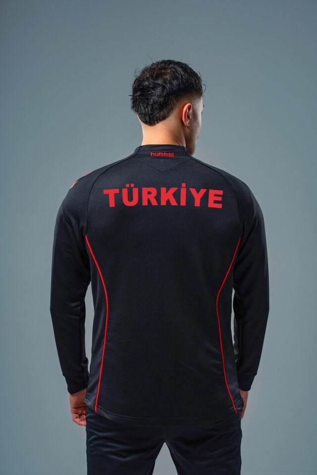 Hummel Target Milli Takım Antrenman Eşofman Üstü Kırmızı-Siyah