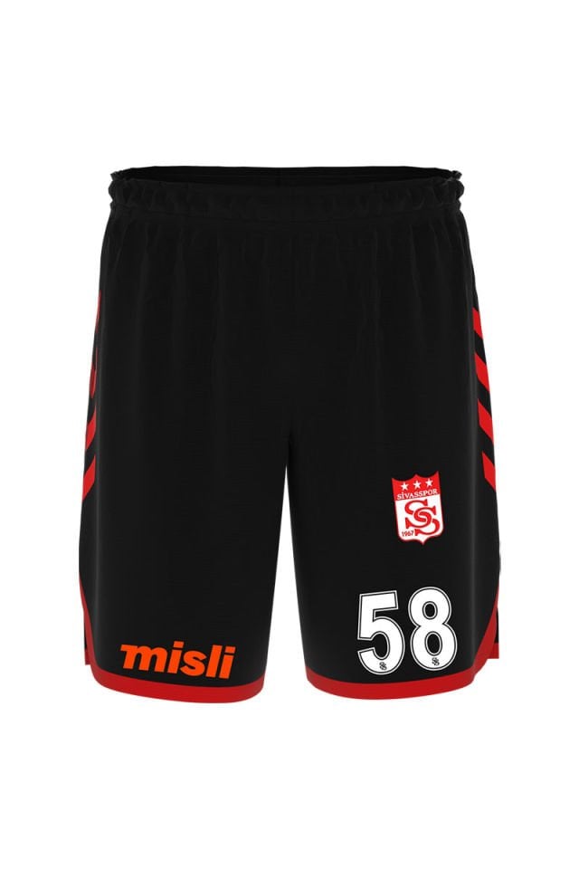 Sivasspor Maç Şortu Siyah Kırmızı 24/25