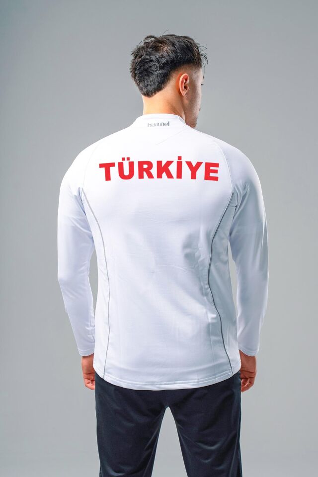 Hummel Target Milli Takım Antrenman Eşofman Üstü Beyaz