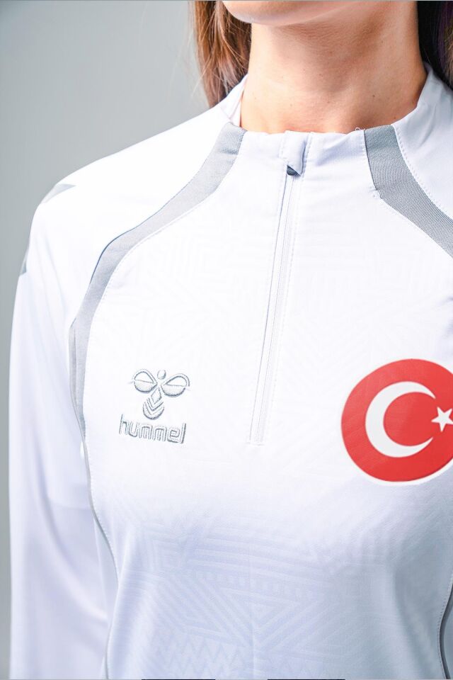 Hummel Target Milli Takım Antrenman Eşofman Üstü Beyaz
