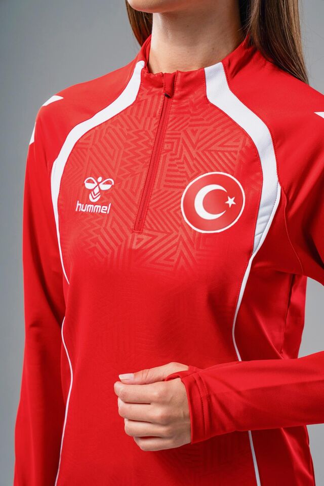 Hummel Target Milli Takım Antrenman Eşofman Üstü Kırmızı